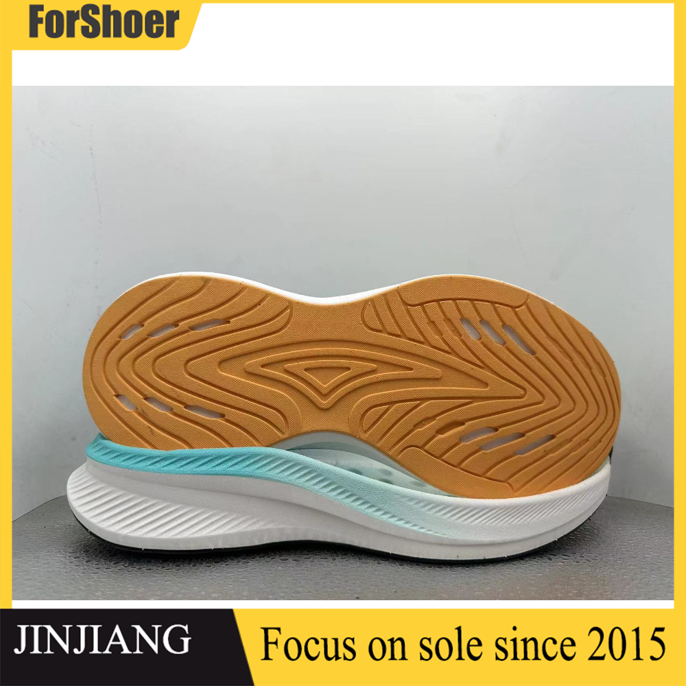 Sole Manufacturer Molded EVA Sole with Slip-Resistant Strong Traction Rubber Sports Sole