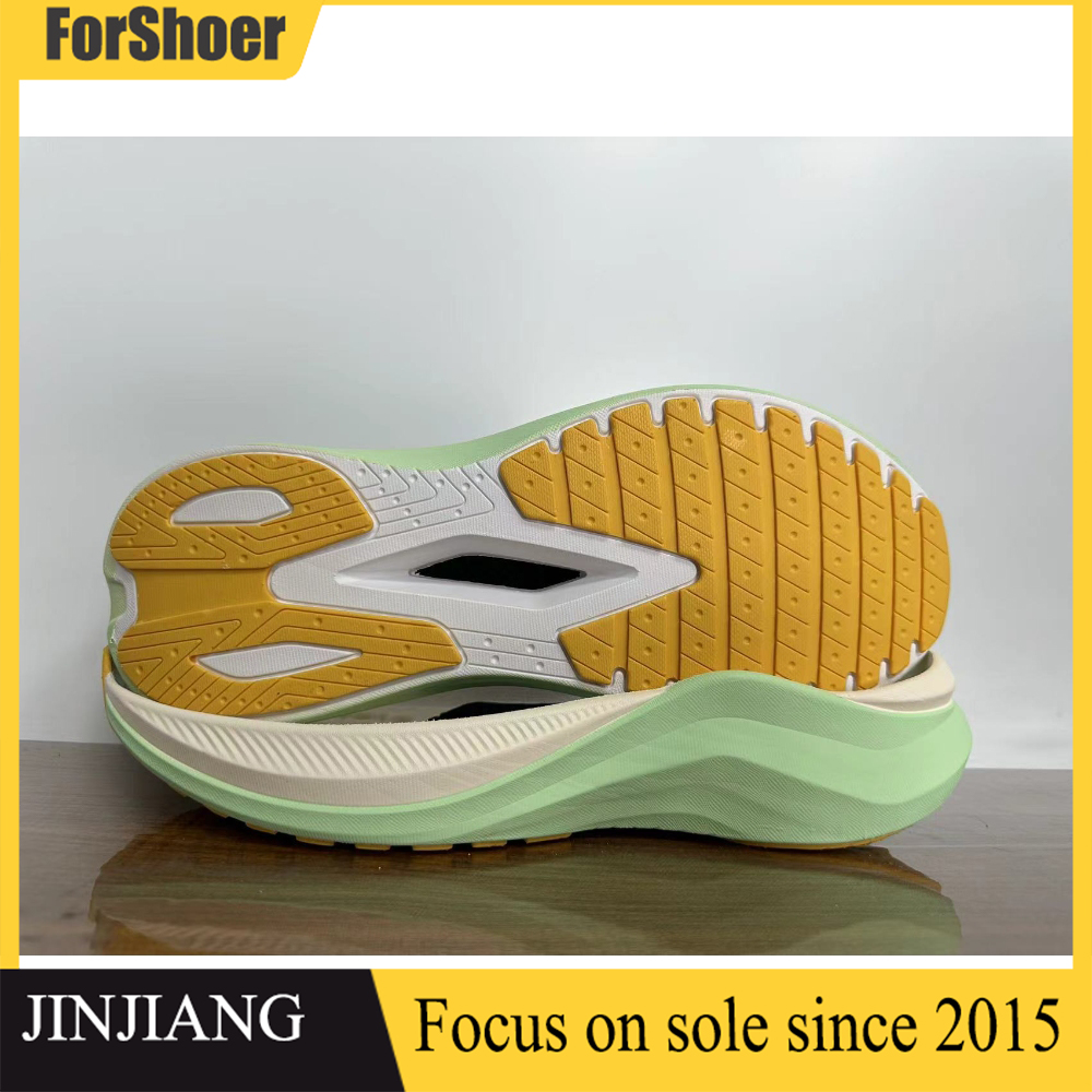 Latest EVA Rubber Sole Manufacturer 2 Mold Compressing Eco Phylon Outsole