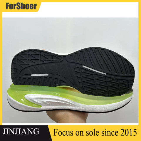 New Fashion High Heel Sneakers Soles Custom Color TPU EVA Soft Popcorn Form Transparent Shoe Sole