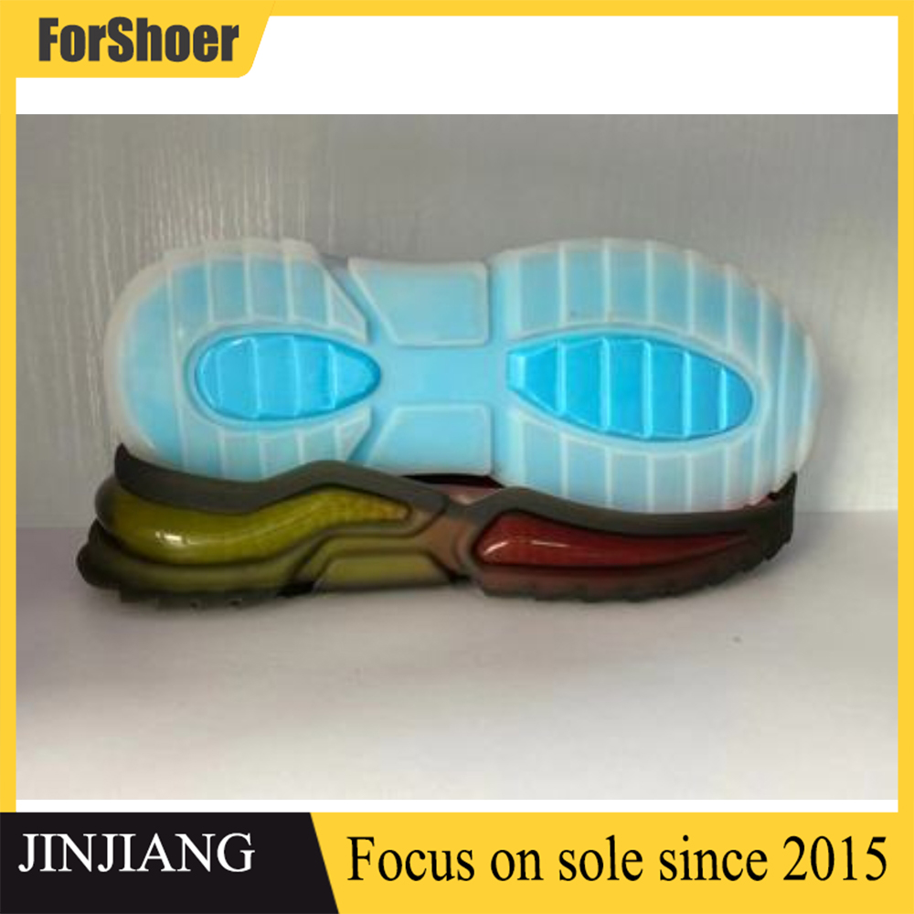 Wholesales High Elastic Lightweight Transparent Containing Particles Men TPU Sole
