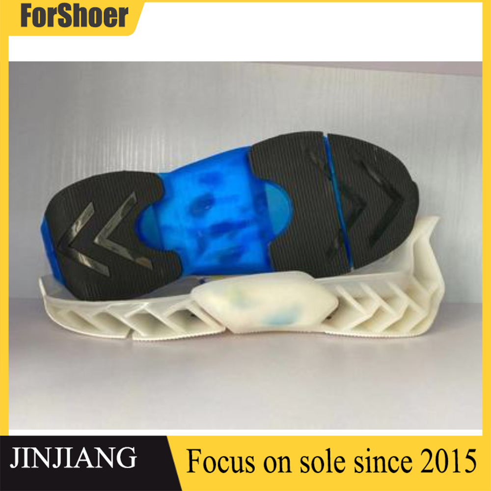 Wholesale Blade Point Men jogging Soles,Soft Air Cushion Transparent Sole