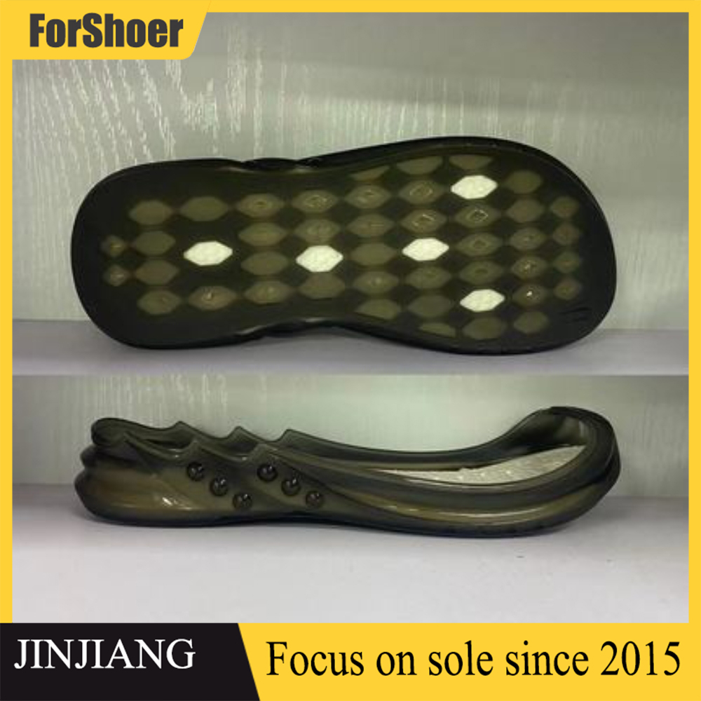 Wholesales High Elastic Lightweight Transparent Containing Particles Men TPU Sole