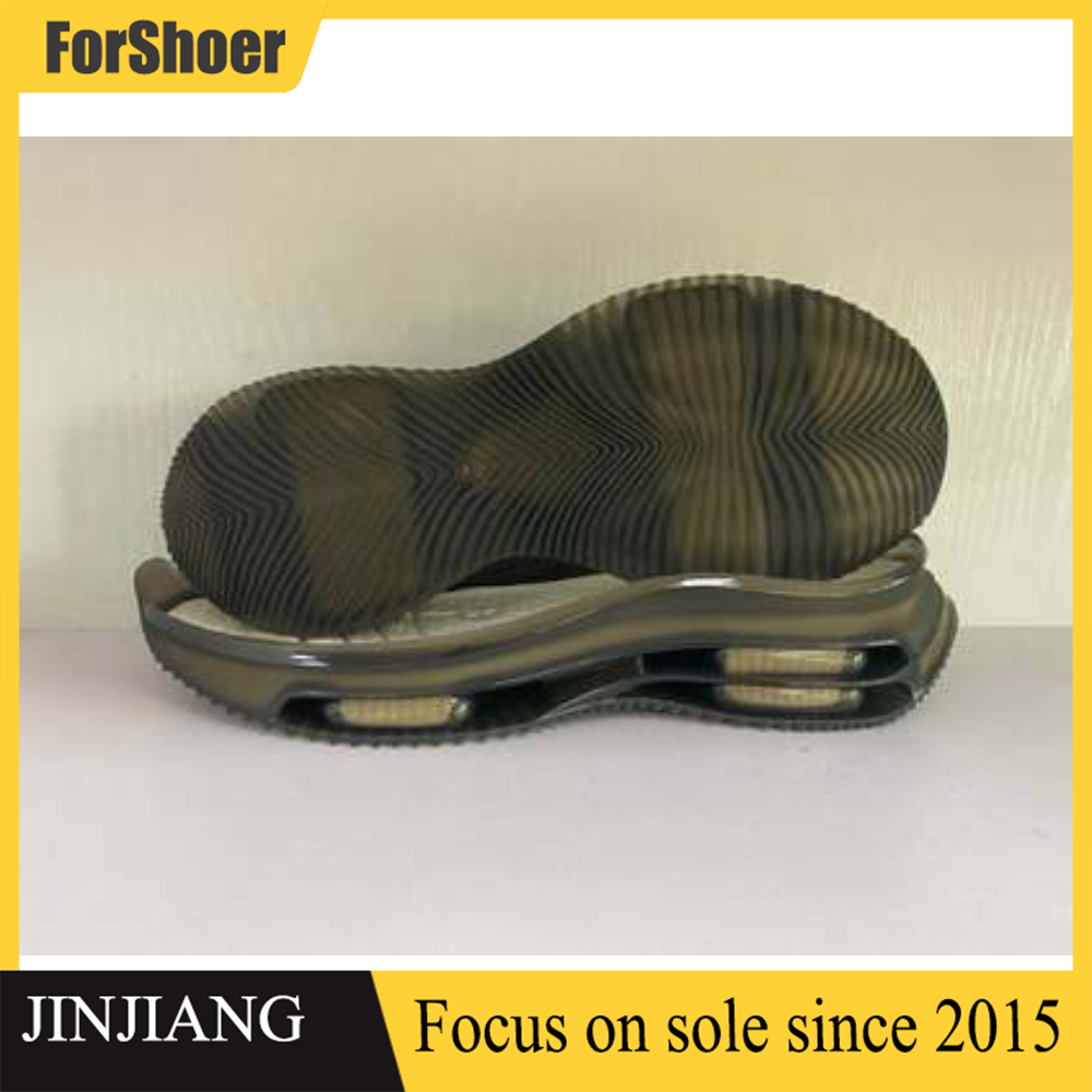 Soft Lightweight Shoe Sole Double Color TPU Soles Wear Resistant Rubber Outsole