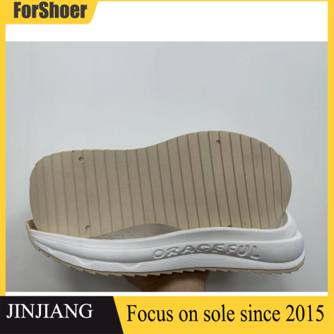 Sole Manufacturer Molded EVA Sole with Slip-Resistant Strong Traction Rubber Sports Sole